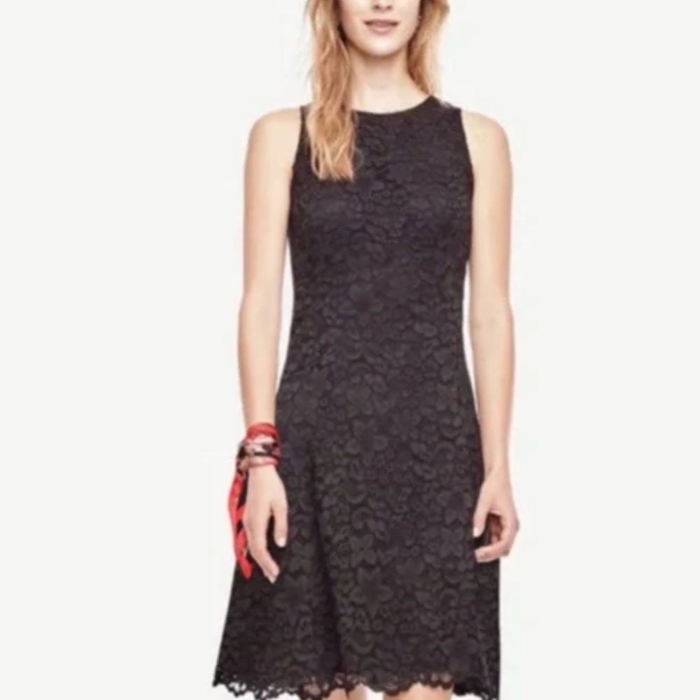 Ann Taylor Lace Black Dress NWT